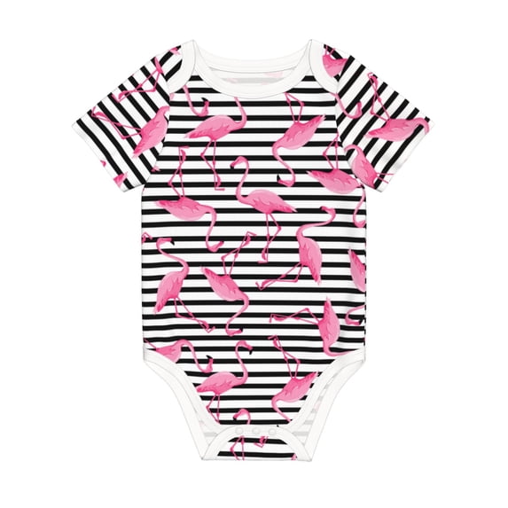 Rocae Flamingos for Baby Climbing Clothes Soft Baby Romper for Active Infants Comfortable and Breathable Crawling Jumpsuit Unisex Baby Outfit 12 Months