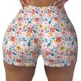 thumbnail image 1 of Rocae Floral Ditsy for Women's Quick-Dry Running Shorts,Ladies Active Athletic Apparel Yoga Workout Gym Running Volleyball Spandex Shorts, 1 of 9