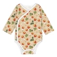 Rocae Floral Strawberr for Baby Cotton LongSleeve Bodysuits for Unisex