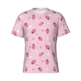 thumbnail image 1 of Rocae Floral Strawberr for Men's Moisture-Wicking Crew Tee - T-Shirt for Sports, Outdoor Activities, and Casual WearMedium, 1 of 9