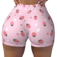 thumbnail image 1 of Rocae Floral Strawberr for Women's Quick-Dry Running Shorts,Ladies Active Athletic Apparel Yoga Workout Gym Running Volleyball Spandex Shorts Medium, 1 of 9