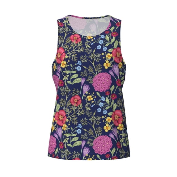 Rocae Floral for Men's Workout Tank Top Men's Running Tank Top Dry Fit Athletic Workout Tank TopsXX-Large
