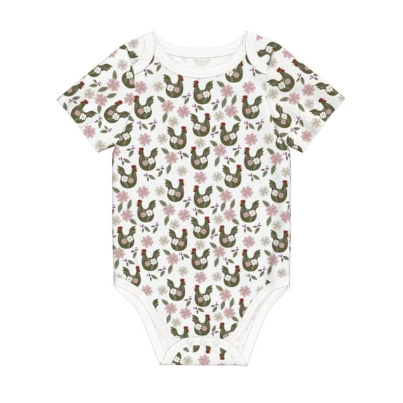 Rocae Flowe Rooster for Baby Climbing Clothes Soft Baby Romper for Active Infants Comfortable and Breathable Crawling Jumpsuit Unisex Baby Outfit 3 Months