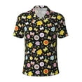 thumbnail image 1 of Rocae Flower Butterfly for Men's Short Sleeve Polo Shirt, Quick Drying Performance Moisture Wicking Sports Men's Golf Shirt Large, 1 of 9