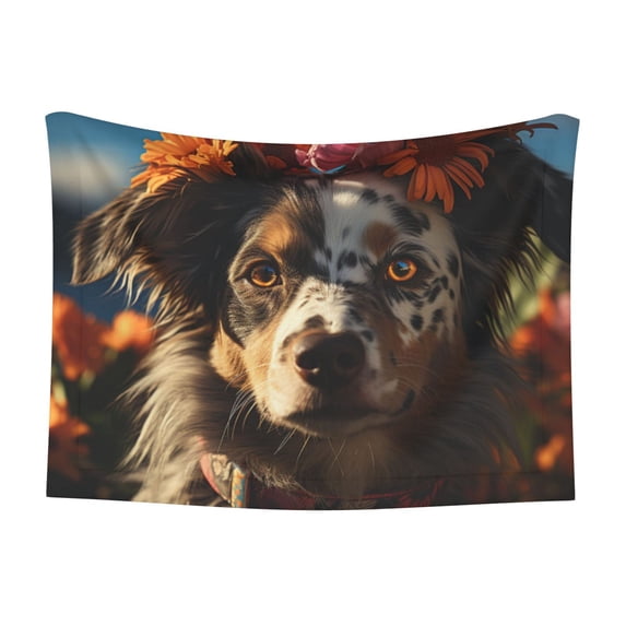 Rocae Flower Crown Dog for Pet Blanket Dog Blanket Cat Blanket Soft Sleep for Small Medium Pet-Small