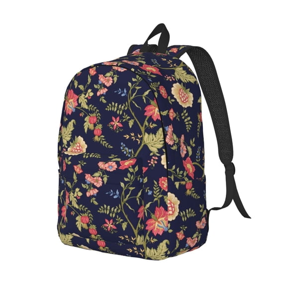 Rocae Flower for Durable Canvas Backpack Leisure Large Bag Travel Rucksack Multi-function Backpack Small