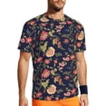 thumbnail image 1 of Rocae Flower for Men's Mesh Quick-Dry Short Sleeve Workout T-Shirt,Mens Crew Neck Tee Lightweight Soft Classic T Shirts 5X-Large, 1 of 9