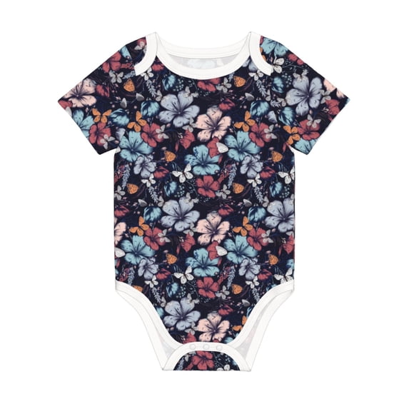 Rocae Flowers ad Butterflies for Baby Climbing Clothes Soft Baby Romper for Active Infants Comfortable and Breathable Crawling Jumpsuit Unisex Baby Outfit 2 Years
