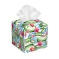 thumbnail image 1 of Rocae Flowers and Cactus for High-grade Leather Tissue Box, Exquisite Fashionable Design, Office Tissue Box, Waterproof Family Tissue Box, 1 of 8