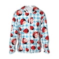 thumbnail image 1 of Rocae Flowers and Lady Bugs Print Breathable Sun Protection Hoodie Quick-Dry Lightweight Long Sleeve Hoodie Unisex Running Sports Shirt X-Large, 1 of 9