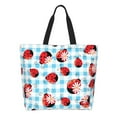 thumbnail image 1 of Rocae Flowers and Lady Bugs for Big Capacity Shoulder Bag with Pockets,Tote Bag for Women Handbag, 1 of 8