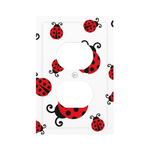 Rocae Fly Flying Ladybug for Decorator Light Switch or Receptacle Outlet Wall Plate,Polycarbonate Thermoplastic-Style S