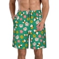 thumbnail image 1 of Rocae Flying Bees for Men's Beach Shorts Casual Elastic Waist Drawstring Summer Beach Shorts,S-3XL-Small, 1 of 6