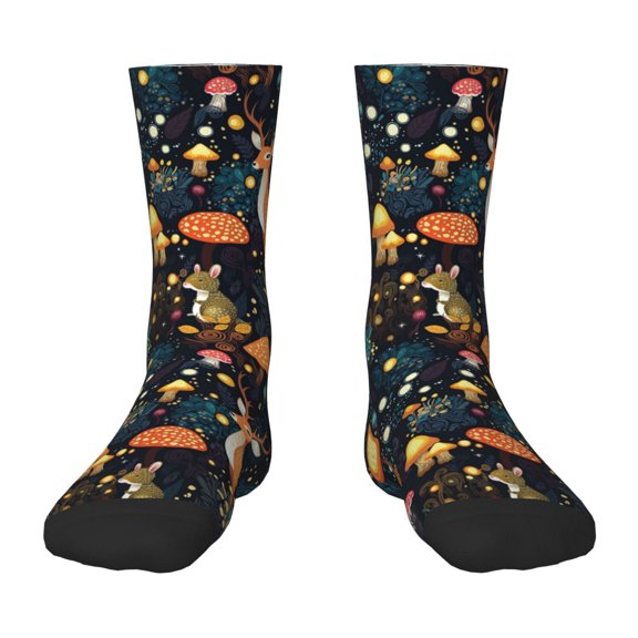 Rocae Forest Elf for Girls Boys Crew Socks,Children's Socks, Kids Socks, Toddler Socks: Daily Wear with Kids School Uniform