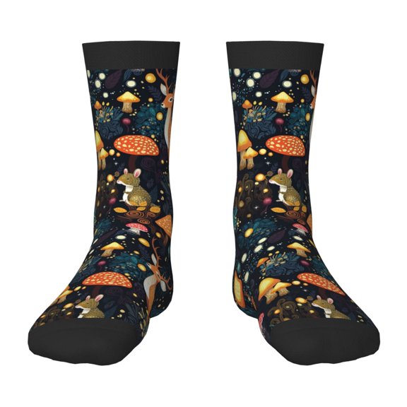 Rocae Forest Elf for Girls Boys Crew Socks,Children's Socks, Kids Socks, Toddler Socks: Daily Wear with Kids School Uniform