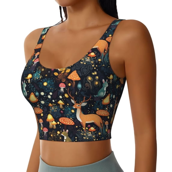 Rocae Forest Elf for Sports Bra for Women Sports Vest with Performance Stretch and Quick Dry FabricSmall