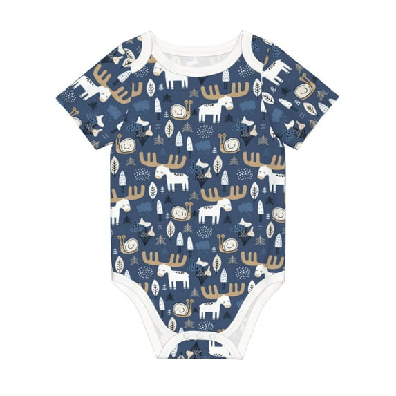 Rocae Forest Elk for Baby Climbing Clothes Soft Baby Romper for Active Infants Comfortable and Breathable Crawling Jumpsuit Unisex Baby Outfit