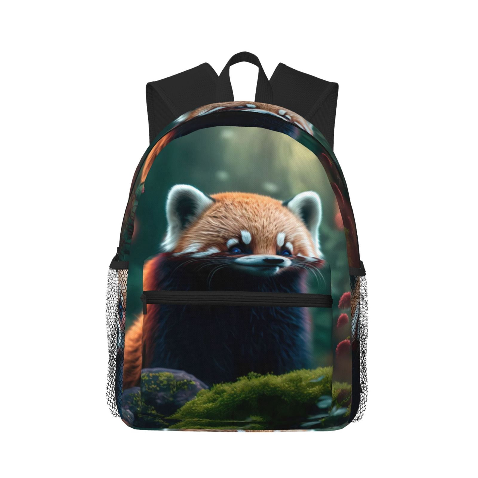 Led Raccoon Backpack Rocae Forest Plant Raccoon for Lightweight Casual Backpack Travel ...