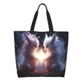 thumbnail image 1 of Rocae Fox Couple for Big Capacity Shoulder Bag with Pockets,Tote Bag for Women Handbag, 1 of 8