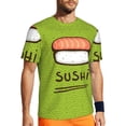 thumbnail image 1 of Rocae Fresh Sushi for Men's Mesh Quick-Dry Short Sleeve Workout T-Shirt,Mens Crew Neck Tee Lightweight Soft Classic T Shirts Small, 1 of 9