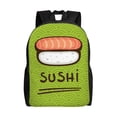 thumbnail image 1 of Rocae Fresh Sushi print Computer bag with separate compartment, suitable for 15 inch laptop backpack, gift for men and women, 1 of 8