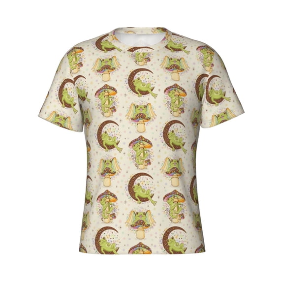 Rocae Frogs for Men's Moisture-Wicking Crew Tee - T-Shirt for Sports, Outdoor Activities, and Casual WearMedium