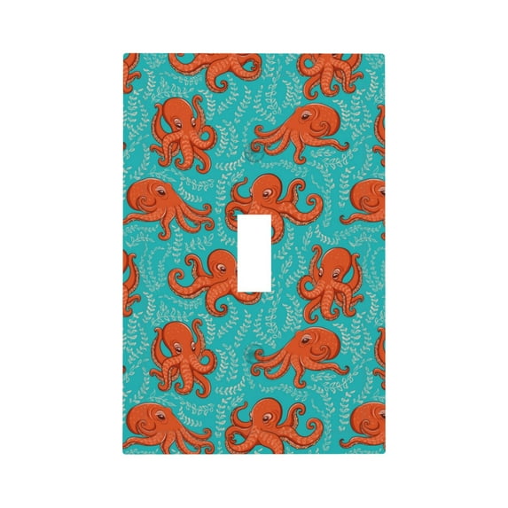 Rocae Fun Octopus for Decorator Light Switch or Receptacle Outlet Wall Plate,Polycarbonate Thermoplastic-Style T