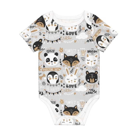 Rocae Funny Animals Series for Baby Climbing Clothes Soft Baby Romper for Active Infants Comfortable and Breathable Crawling Jumpsuit Unisex Baby Outfit 18 Months