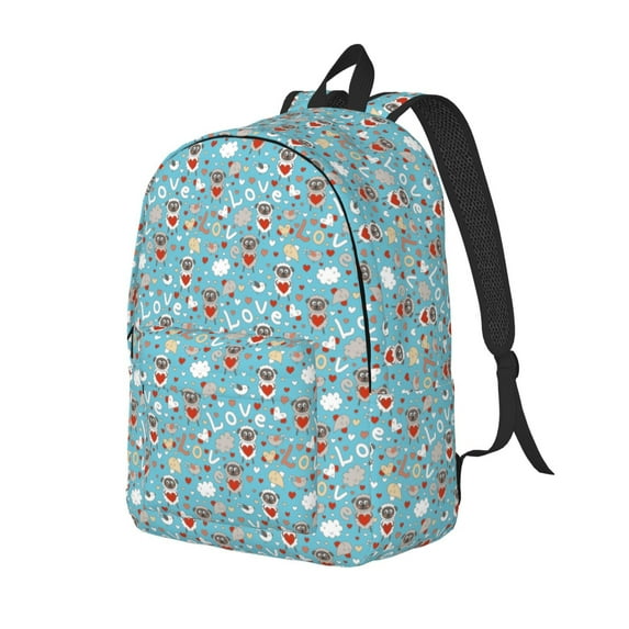 Rocae Funny Cartoon Animals for Canvas College Laptop Backpack for Men Women -Medium