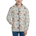 thumbnail image 1 of Rocae Funny Cat White for Zip Up Hoodies for Teen Sweatshirt with Hood-Medium, 1 of 6