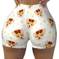 thumbnail image 1 of Rocae Funny Corgi for Women's Quick-Dry Running Shorts,Ladies Active Athletic Apparel Yoga Workout Gym Running Volleyball Spandex Shorts X-Large, 1 of 9