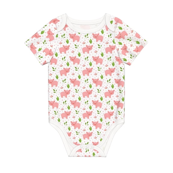 Rocae Funny Little Pigs for Baby Climbing Clothes Soft Baby Romper for Active Infants Comfortable and Breathable Crawling Jumpsuit Unisex Baby Outfit 6 Months