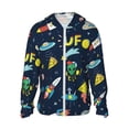 thumbnail image 1 of Rocae Funny Spaceships Print Breathable Sun Protection Hoodie Quick-Dry Lightweight Long Sleeve Hoodie Unisex Running Sports Shirt Small, 1 of 9