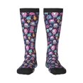 thumbnail image 1 of Rocae Funny colorful skull ghost for Novelty Casual compression Socks For Women Men Contrast Color Stockings, 1 of 6