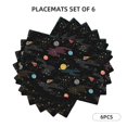 thumbnail image 1 of Rocae Galaxy Printed Heat Resistant Place Mats,Classic Hemstitch Cloth Fabric Placemats Imitation Linen Place Mat Table Mats 18x12 inch, 1 of 9