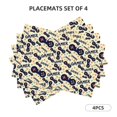 thumbnail image 1 of Rocae Game Controller Printed Heat Resistant Place Mats,Classic Hemstitch Cloth Fabric Placemats Imitation Linen Place Mat Table Mats 18x12 inch, 1 of 9