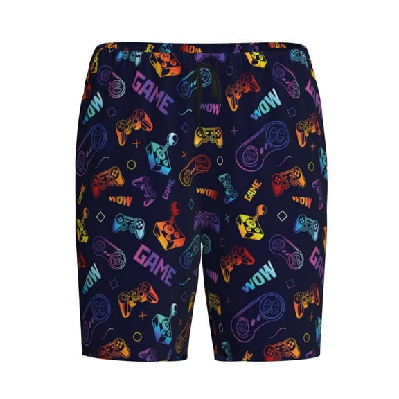 Rocae Games for Men's Soft Sleep Pajama Shorts, Waistband and Pockets