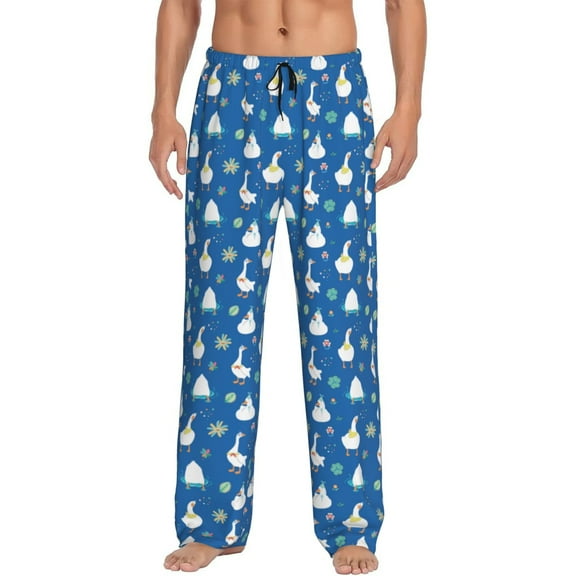 Rocae Geese and leaves for Mens Pajama Pants Pj Pants Mens Lounge Pants-Large