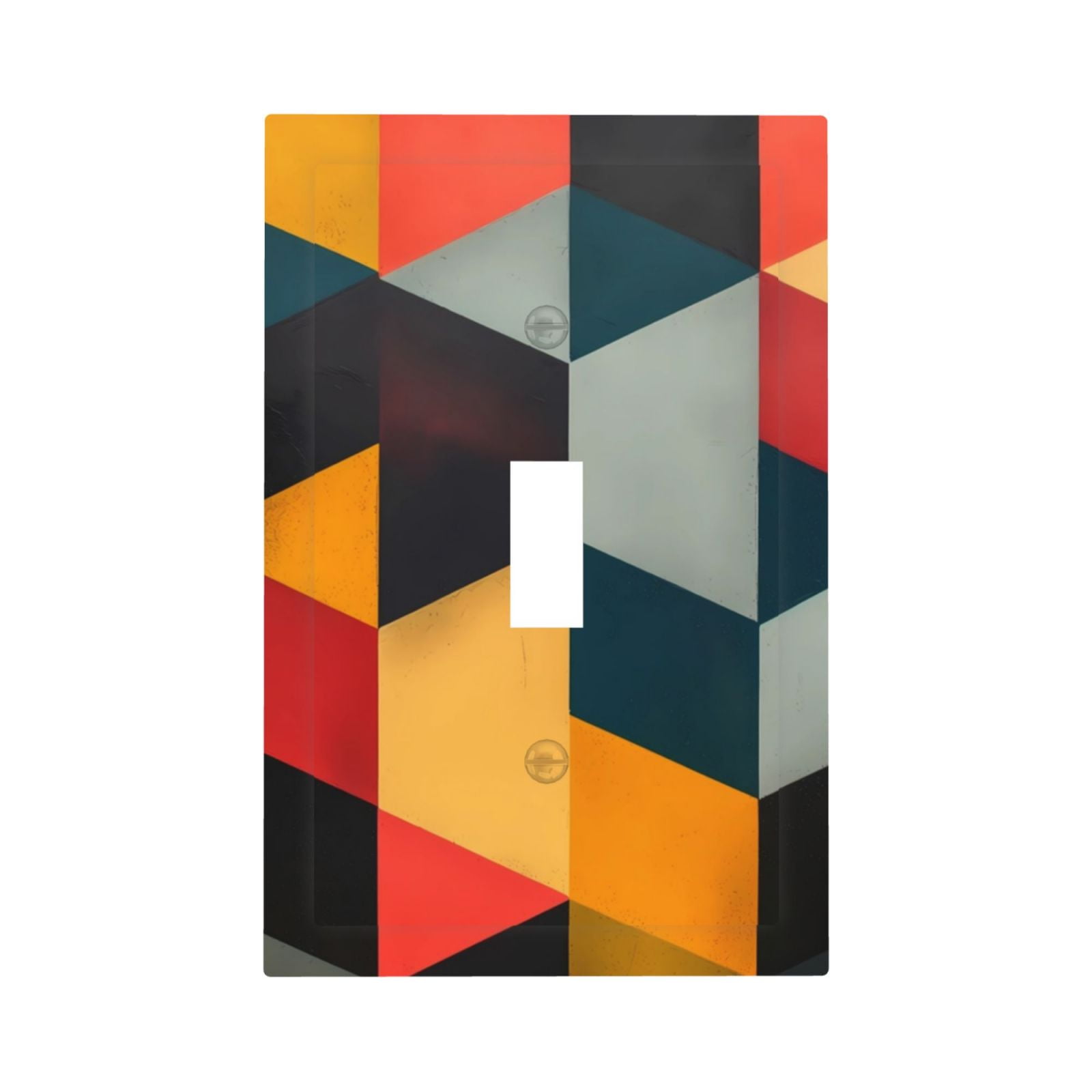 Rocae Geometric Cube Pattern Art for Decorator Light Switch or ...