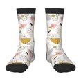 thumbnail image 1 of Rocae Geometric Triangle for Girls Boys Crew Socks,Children's Socks, Kids Socks, Toddler Socks: Daily Wear with Kids School Uniform, 1 of 5