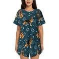 thumbnail image 1 of Rocae German Shepherd Dog for Two Piece Sleepwear Pajamas Sets for Women Soft Short-Sleeved Pjs with Lounge Shorts Small, 1 of 1