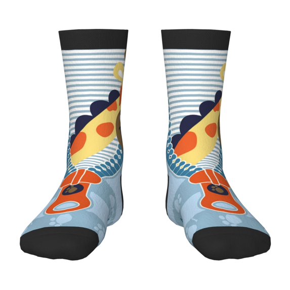 Rocae Giraffe Come Out From Zipper for Girls Boys Crew Socks,Children's Socks, Kids Socks, Toddler Socks: Daily Wear with Kids School Uniform