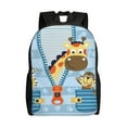 thumbnail image 1 of Rocae Giraffe Come Out From Zipper print Computer bag with separate compartment, suitable for 15 inch laptop backpack, gift for men and women, 1 of 8