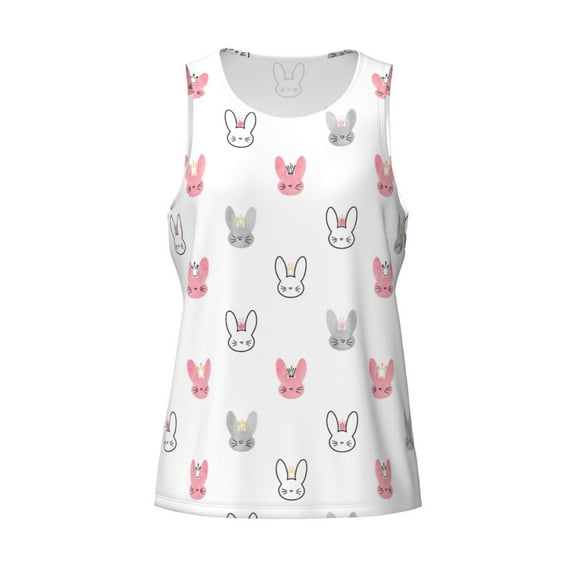 Rocae Girl Rabbit for Men's Workout Tank Top Men's Running Tank Top Dry Fit Athletic Workout Tank TopsSmall