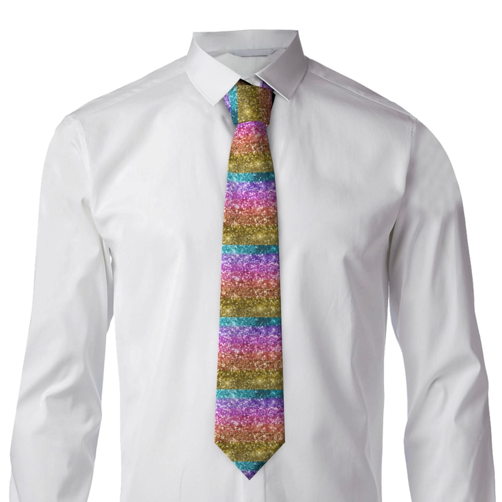rainbow sequin tie