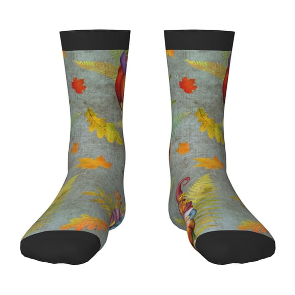 Rocae Gnomes With Pumpkins for Girls Boys Crew Socks,Children's Socks, Kids Socks, Toddler Socks: Daily Wear with Kids School Uniform