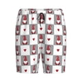 thumbnail image 1 of Rocae Gnomes and Hearts for Men's Soft Sleep Pajama Shorts, Waistband and Pockets, 1 of 9