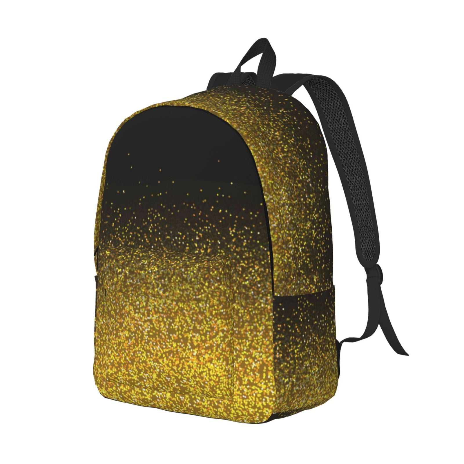 Rocae Gold Glitter Gradient for Durable Canvas Backpack Leisure Large ...