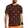 thumbnail image 1 of Rocae Gold Glitter Heart for Men's Mesh Quick-Dry Short Sleeve Workout T-Shirt,Mens Crew Neck Tee Lightweight Soft Classic T Shirts 6X-Large, 1 of 9