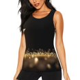 thumbnail image 1 of Rocae Gold Glittering Stars for Women's Workout Tank Top Sleeveless Tops Athletic Tank Tops for Women-X-Large, 1 of 7